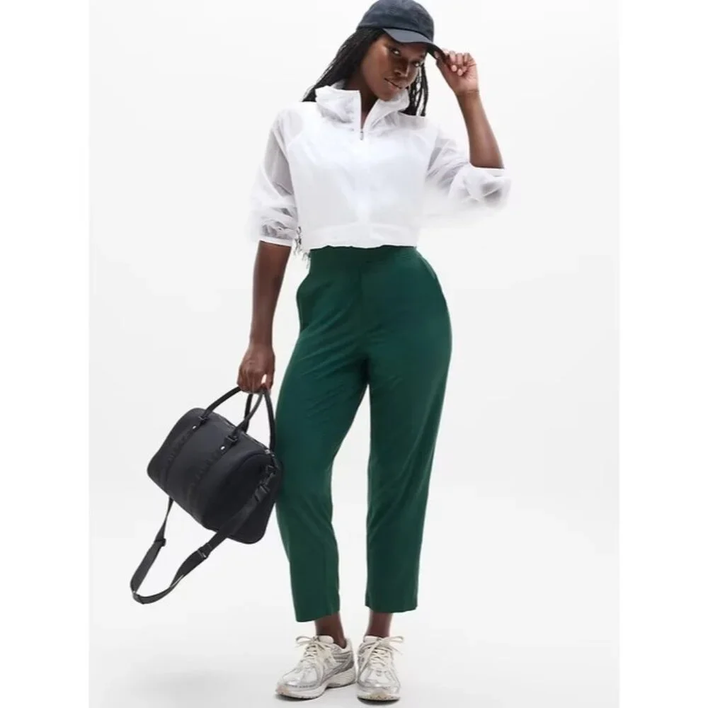 Athleta Dark Green Ankle Cropped Pants